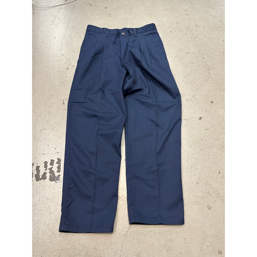 Canyon River Blues Mens Pleated Chino Pants Navy Blue Straight Leg 32x28.5